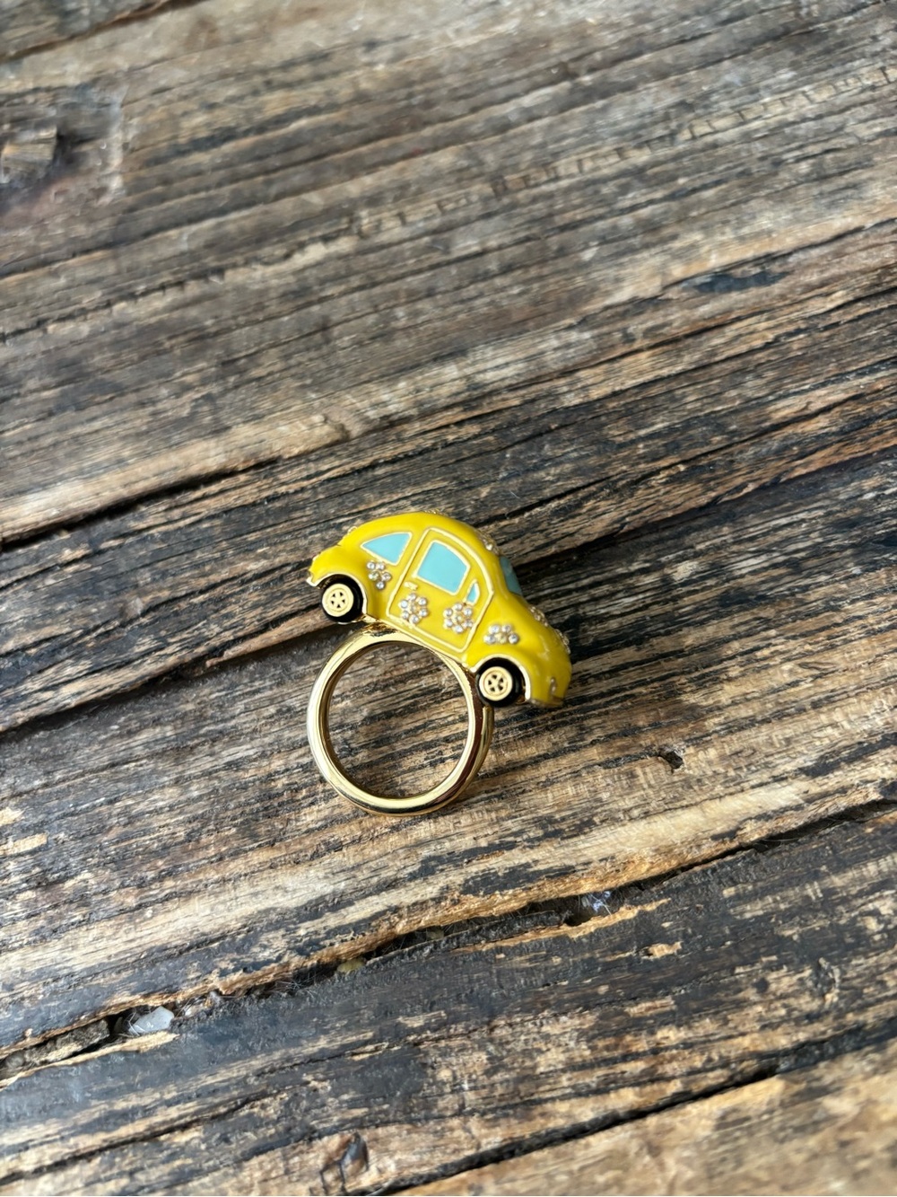 Kate Spade Floral Beetle Car Ring